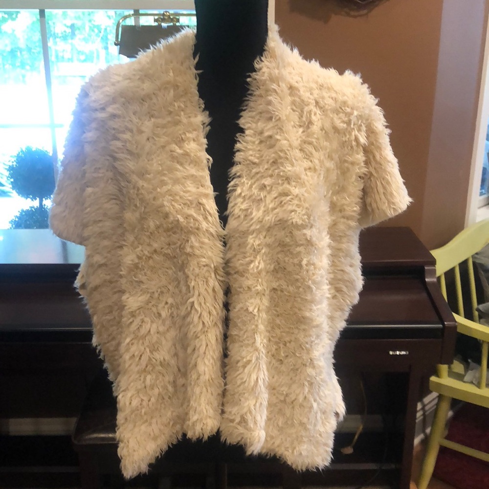 Faux Fur Sweater Cardigan Shrug